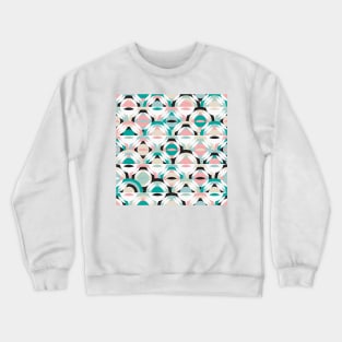 Pastel Geometry / Modern Shapes Crewneck Sweatshirt